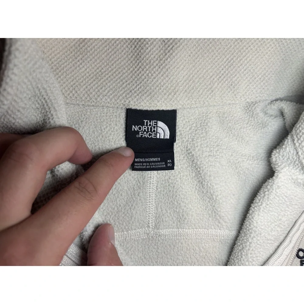 The North Face Men's Grid Fleece 1/4-Zip Pullover XL Light Gray